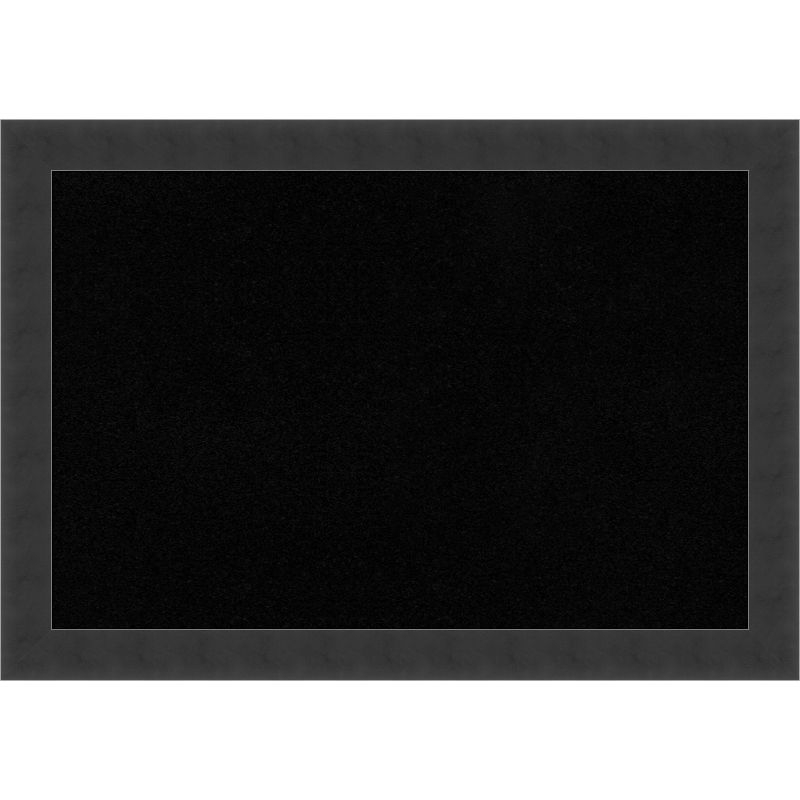 Amanti Art Black Cork Board Wood Framed Mezzanotte Black Bulletin Board 20 in. x 14 in.