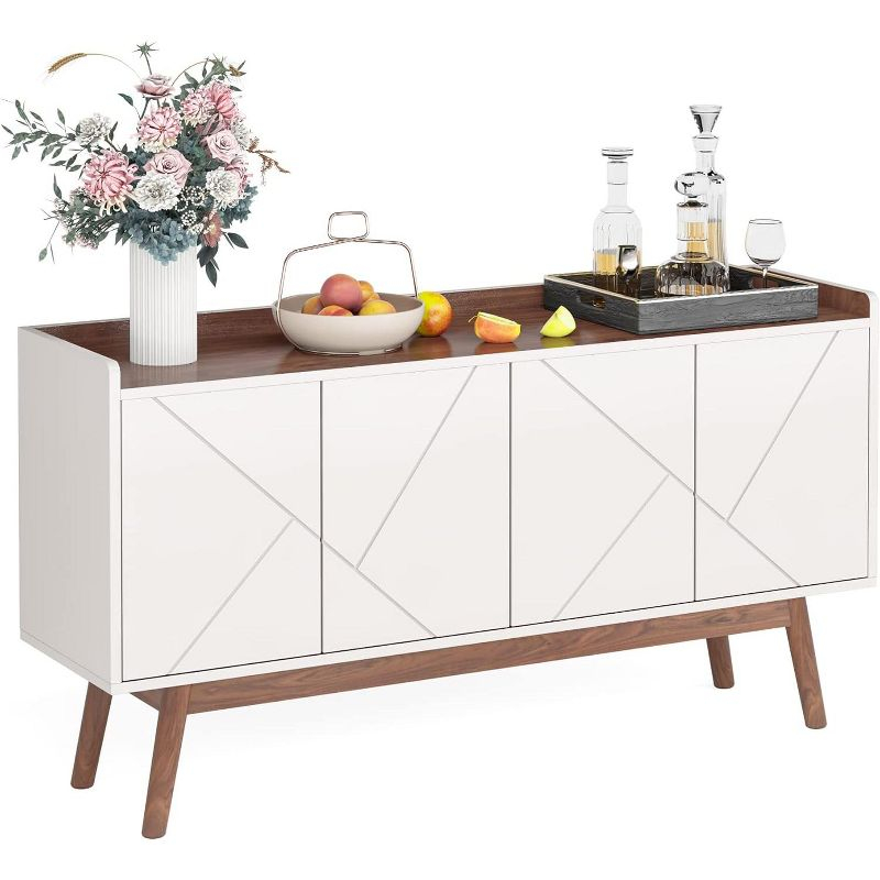 Tribesigns 55" W Buffets Sideboards Cabinet, White