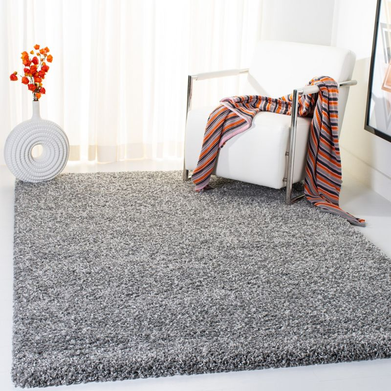 Evolution Shag EVO520 Power Loomed Area Rug - Grey - 5'3"x7'6" - Safavieh.