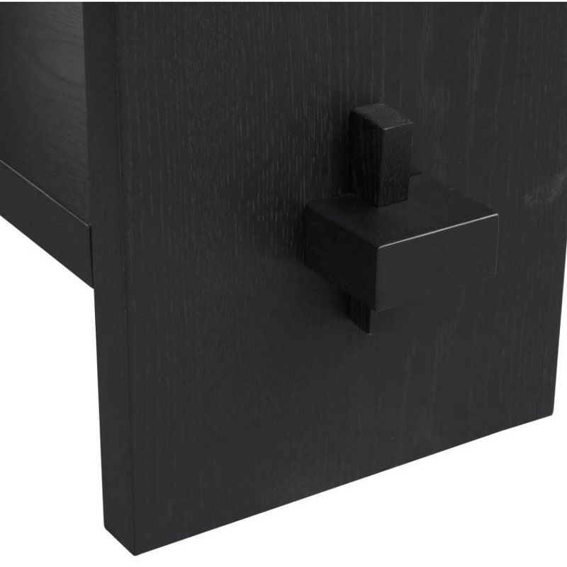 Nathan James Set of 2 Virgo Wood Console Table Black