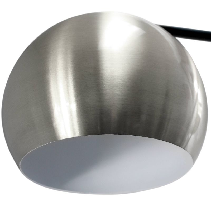 Swivel Floor Lamp with Inner Dome Shade Brushed Nickel - Lalia Home: Adjustable Neck, UL Listed, Metal Body