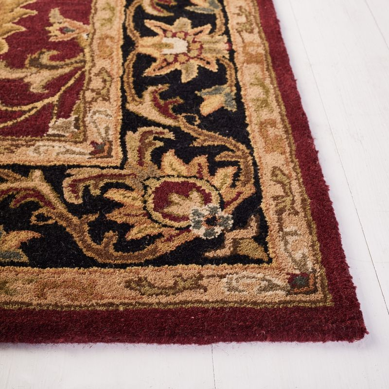 Heritage HG628 Hand Tufted Area Rug - Red/Black - 7'6"x9'6" - Safavieh.