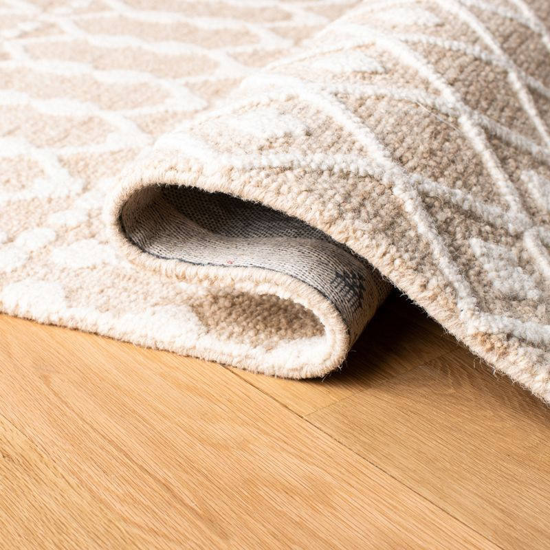 Blossom BLM115 Hand Tufted Area Rug - Beige/Ivory - 6'x6' - Safavieh.