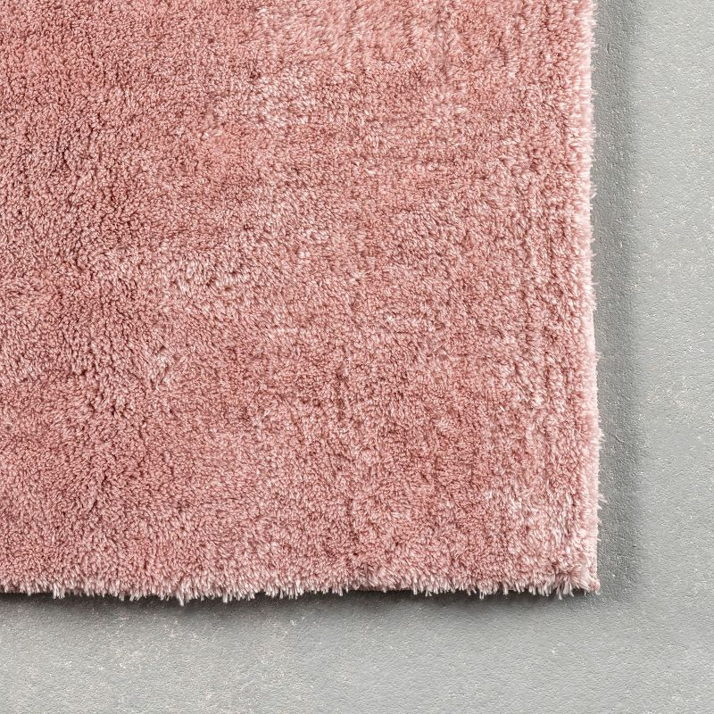 nuLOOM 3' x 5' Cozy Plush SuperiorWash Area Rug, Machine Washable, Non-Slip, Soft Fluffy Shag Carpet for Living Room Bedroom Nursery, Loni Pink