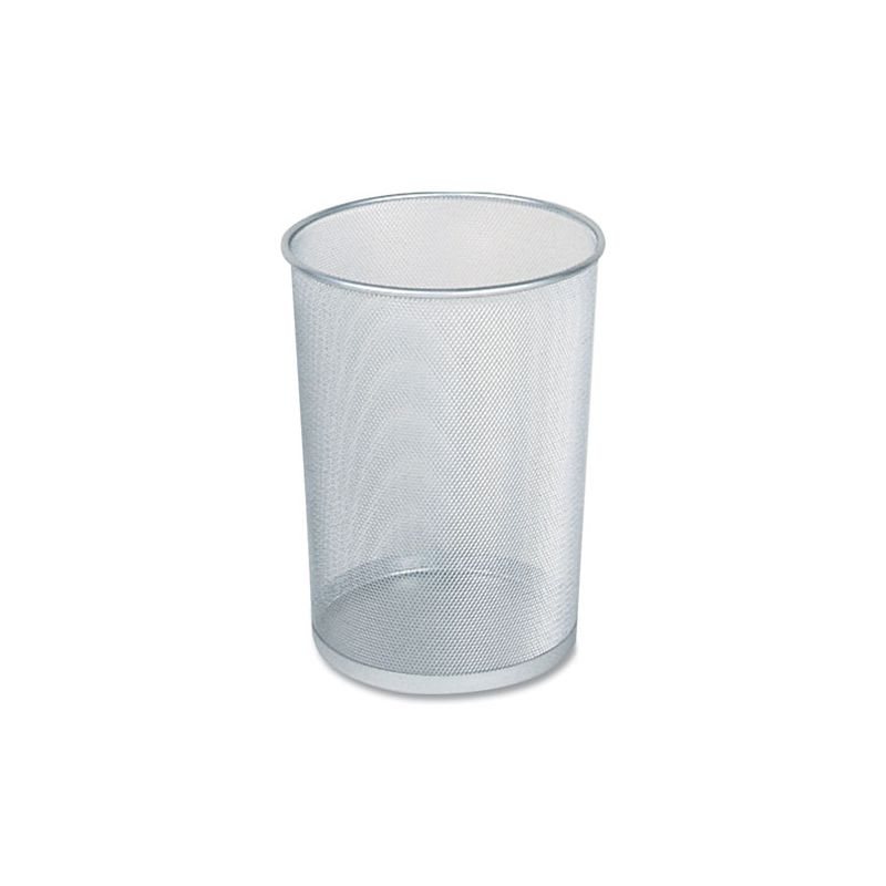 Rubbermaid Commercial Steel Mesh Wastebasket, 5 gal, Steel Mesh, Silver