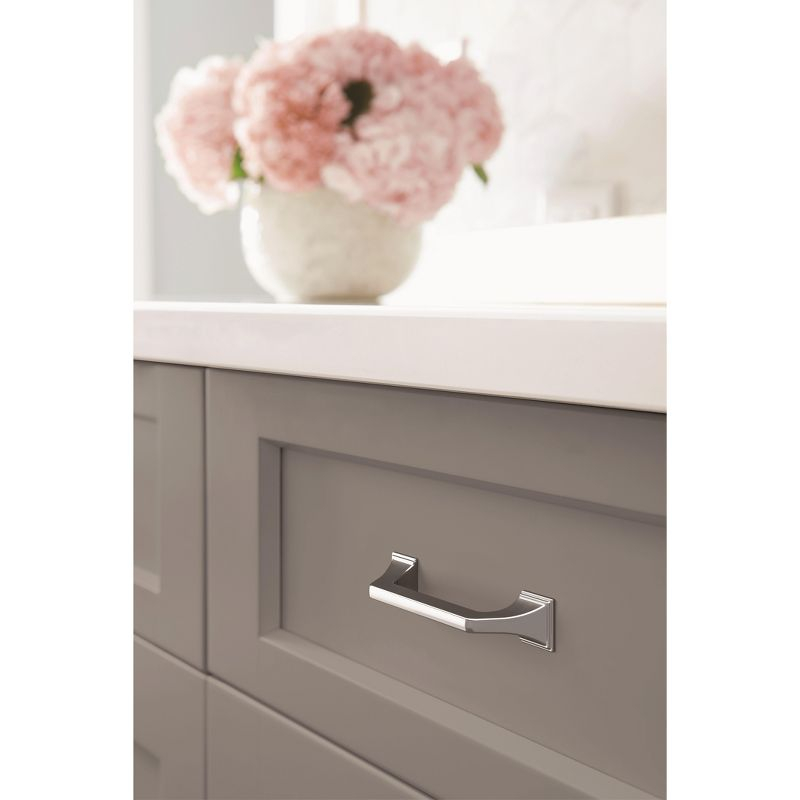 Amerock Exceed 3-3/4 inch (96mm) Center-to-Center Polished Chrome Cabinet Pull