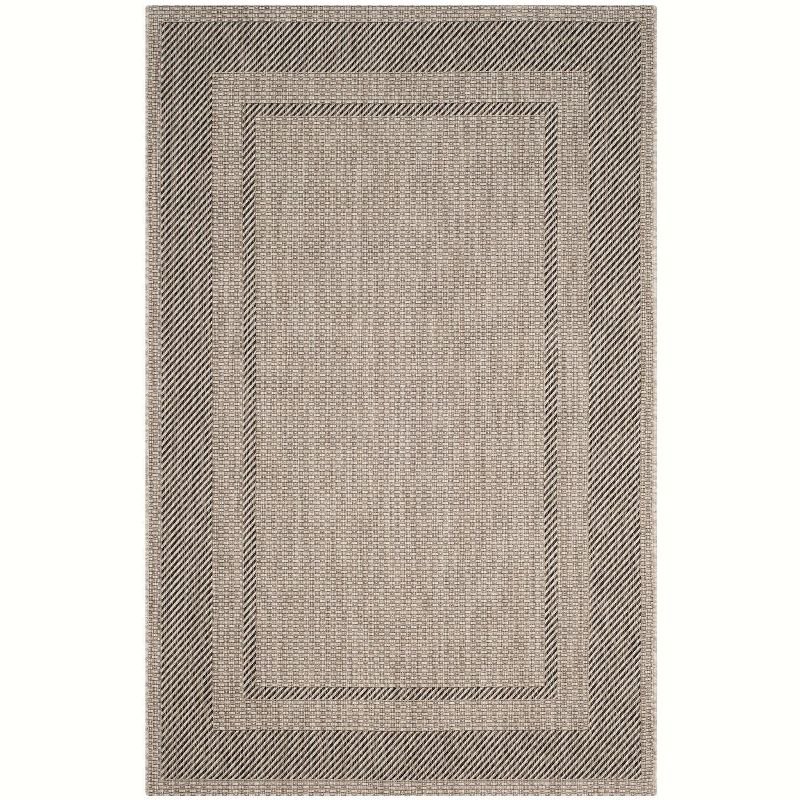 Courtyard CY8477 Power Loomed Indoor/Outdoor Accent Rug - Beige/Black - 2'x3'7" - Safavieh.