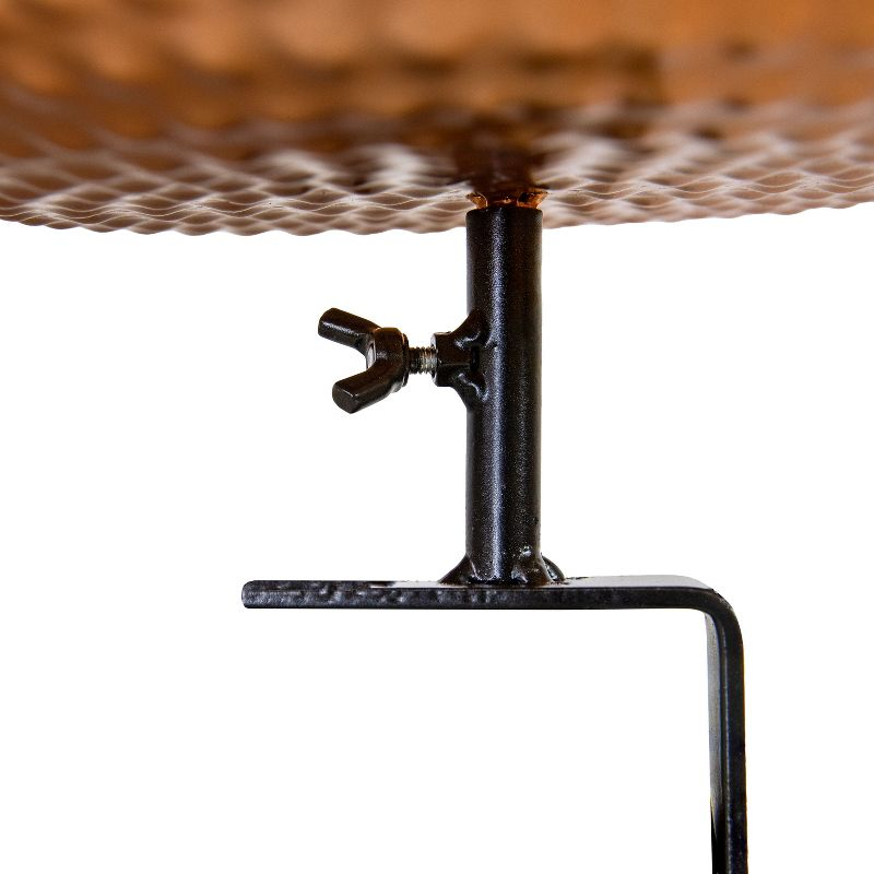 Sunnydaze Outdoor Deck-Mounted Bird Bath or Bird Feeder with Copper Finish - 12"