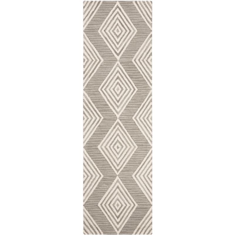 Blossom BLM111 Hand Tufted Runner Rug - Dark Gray/Ivory - 2'3"x8' - Safavieh.
