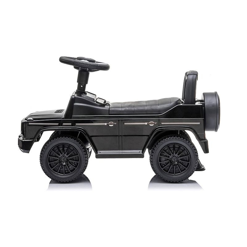 Best Ride On Cars Realistic Children's Mercedes G-Wagon Foot to Floor Ride Along Car & Push Behind Walker with Hidden Storage and Support Bar, Black
