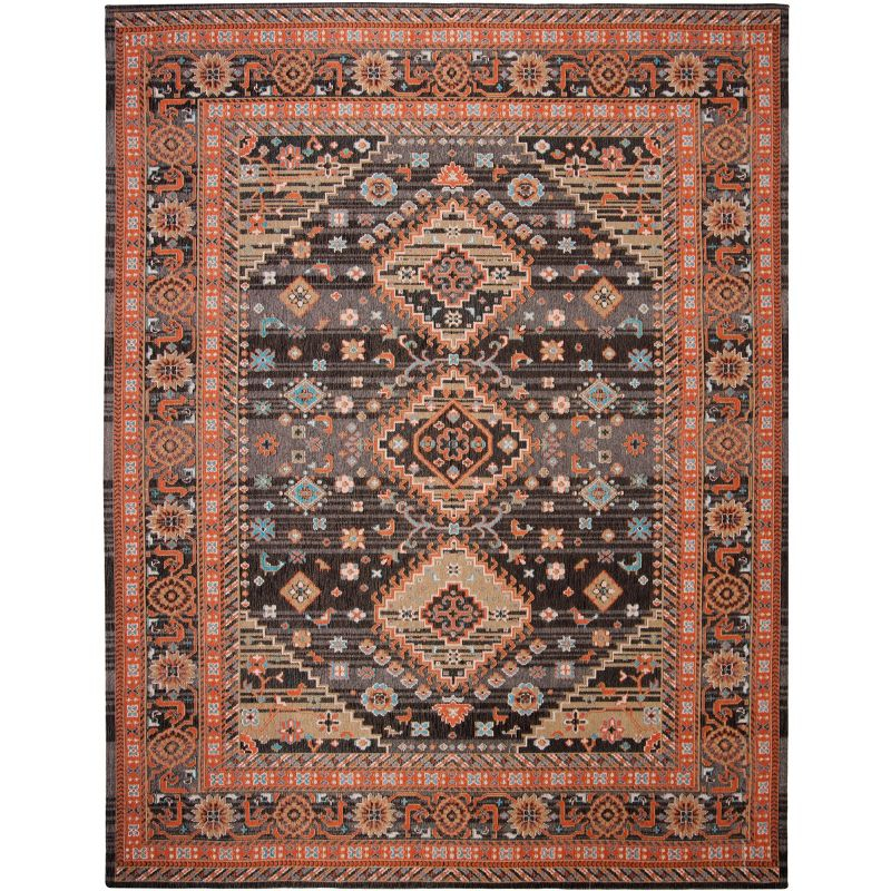 Classic Vintage CLV114 Power Loomed Area Rug - Black/Rust - 8'x10' - Safavieh.