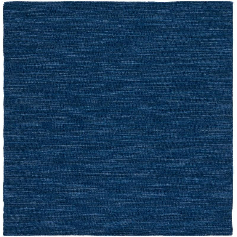 Kilim KLM125 Hand Woven Area Rug - Navy/Blue - 6'x6' - Safavieh