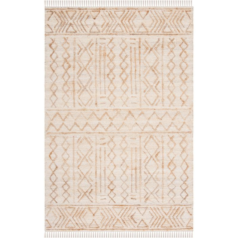 Natural Fiber NFB409 Hand Loomed Indoor Area Rug - Natural/Beige - 5'x8' - Safavieh