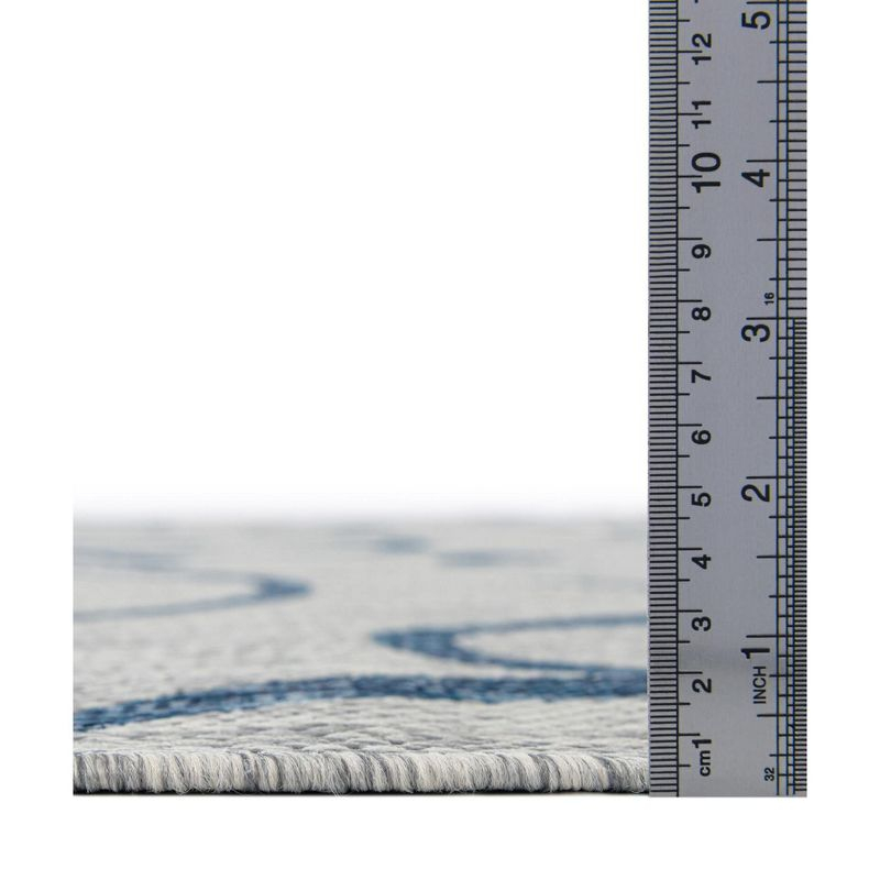 Unique Loom 7' 0 x 10' 0 Rectangle Indoor/Outdoor Botanical Gray Area Rug