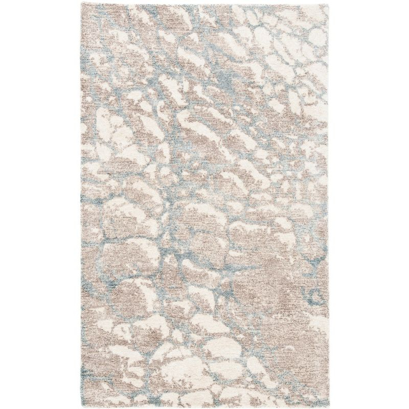 Restoration Vintage RVT112 Hand Tufted Indoor Accent Rug - 3'x5' - Light Brown/Ivory - Safavieh