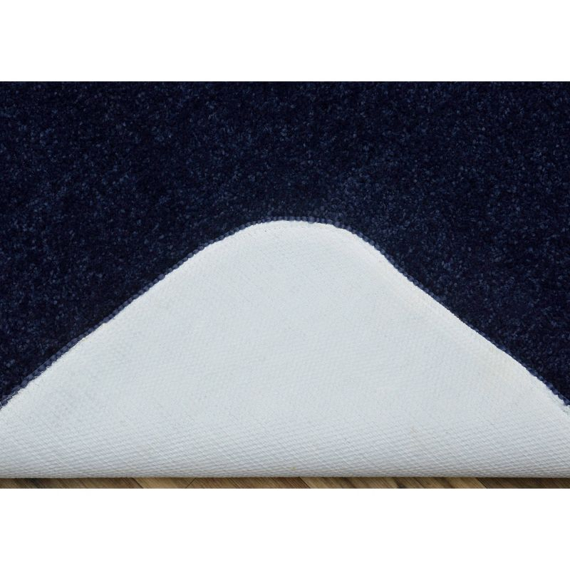 17"x24" Gramercy Washable Bath Rug Navy - Garland Rug: Non-Slip, Tufted, Quick-Dry Bath Mat