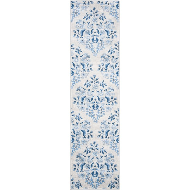 Brentwood BNT856 Power Loomed Runner Rug - Cream/Blue - 2'x8' - Safavieh.