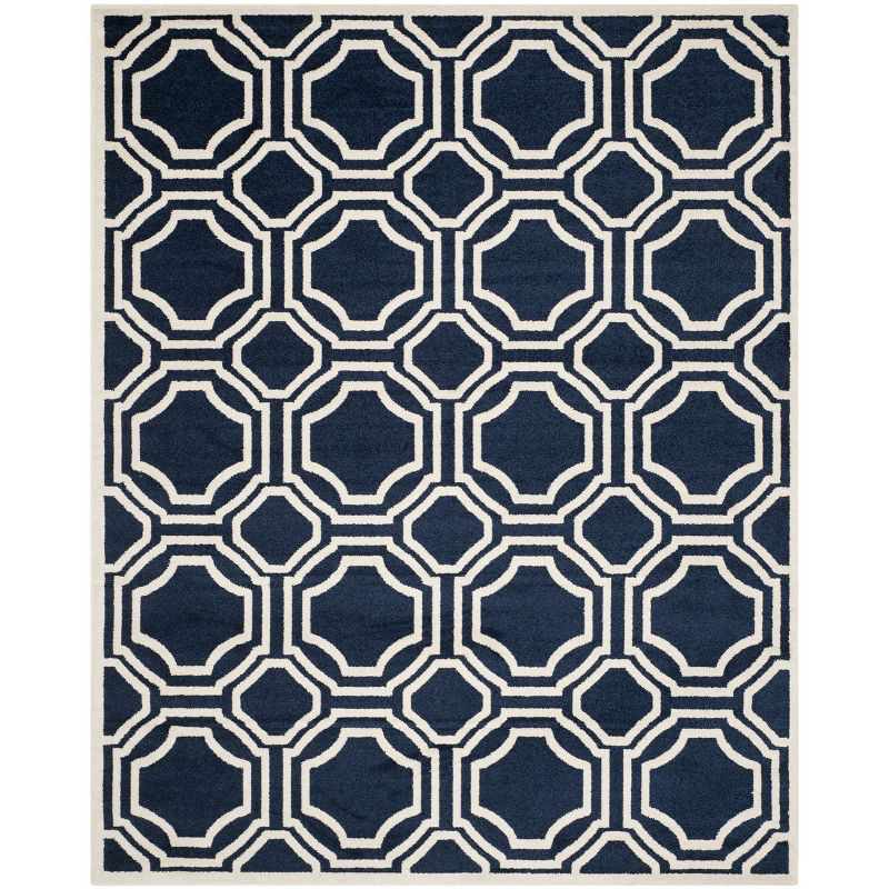 Amherst AMT411 Power Loomed Area Rug - Navy/Ivory - 8'x10' - Safavieh.