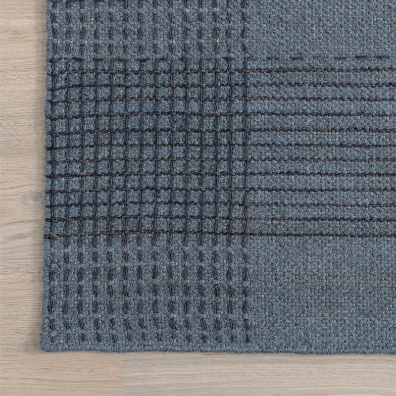 Nuloom Oregon Plaid Wool Area Rug, 10' x 14', Blue