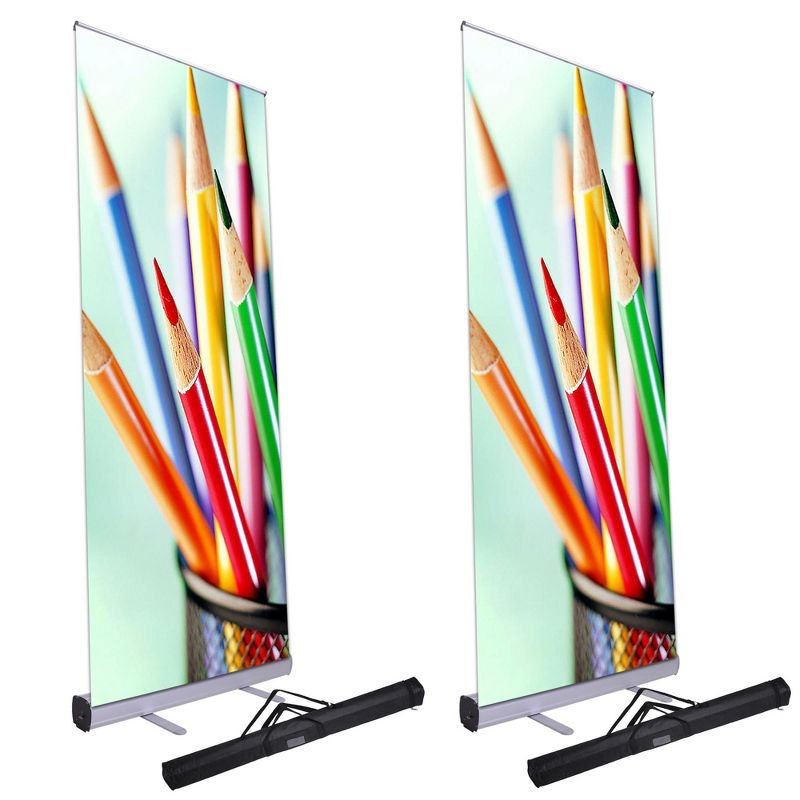 Yescom 2x Economy 33"x79" Retractable Roll Up Banner Stand Trade Show Display