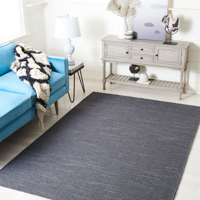 Kilim KLM125 Hand Woven Area Rug - Dark Grey - 8'x10' - Safavieh