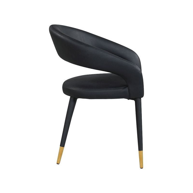 Meridian Furniture,Destiny Black Vegan Leather Dining Chair