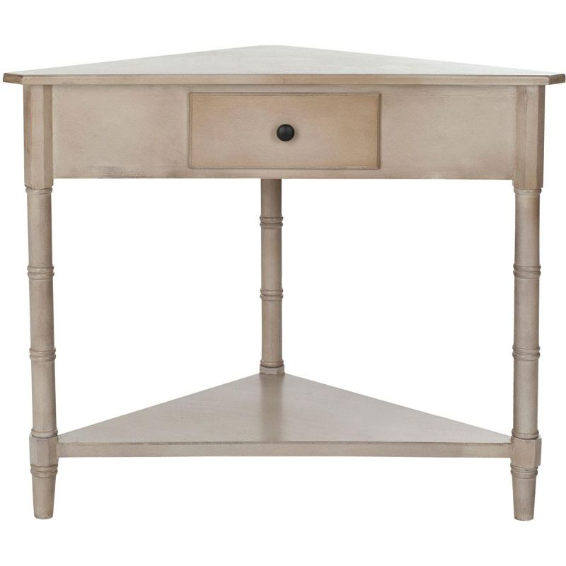 Gomez Corner Console Table - Vintage Grey - Safavieh