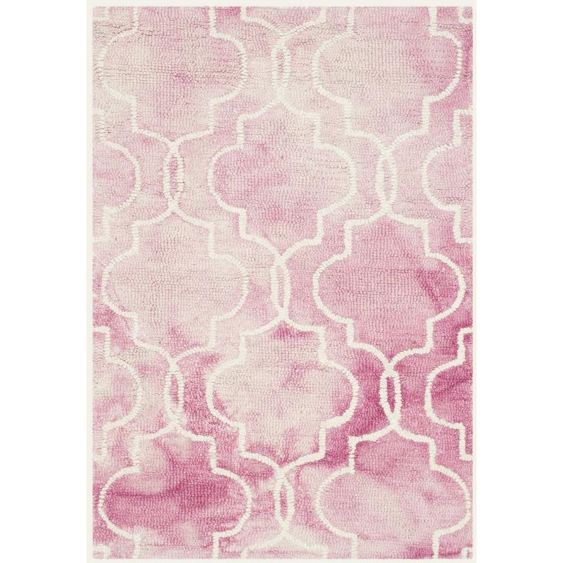 Dip Dye DDY676 Hand Tufted Indoor Accent Rug - Rose/Ivory - 2'x3' - Safavieh