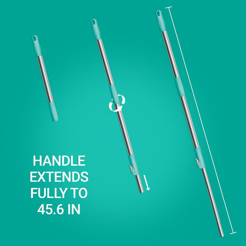 Spotzero Mop and Bucket with Wringer Set for Home, 360º Spin Mop and Bucket System with Microﬁber Technology, Height Adjustable Handle,