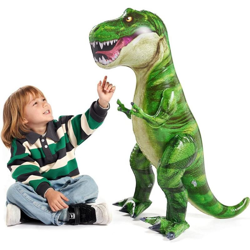 Joyfy 37" T-Rex Dinosaur Inflatable Toy for Party Decorations, Tyrannosaurus Rex Dinosaur Toy, Dinosaur Birthday Christmas Party Gift for Kids Adult