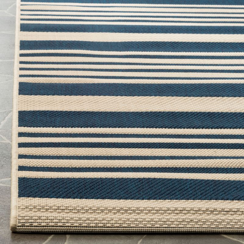 Courtyard CY6062 Power Loomed Indoor/Outdoor Area Rug - Navy/Beige - 8'9"x11'9" - Safavieh.
