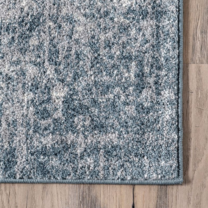 Nuloom 4x6 Justine Vintage Medallion Indoor Area Rug, Blue, Faded Persian Design, Stain Resistant, BedroomLiving Room, Kitchen,