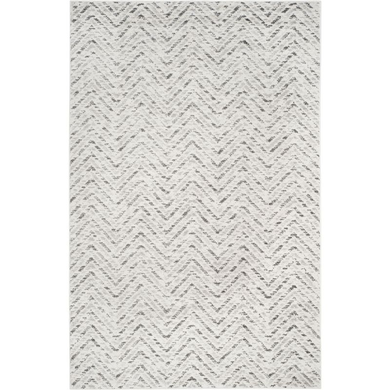 Adirondack ADR104 Power Loomed Area Rug - Ivory/Charcoal - 6'x9' - Safavieh.
