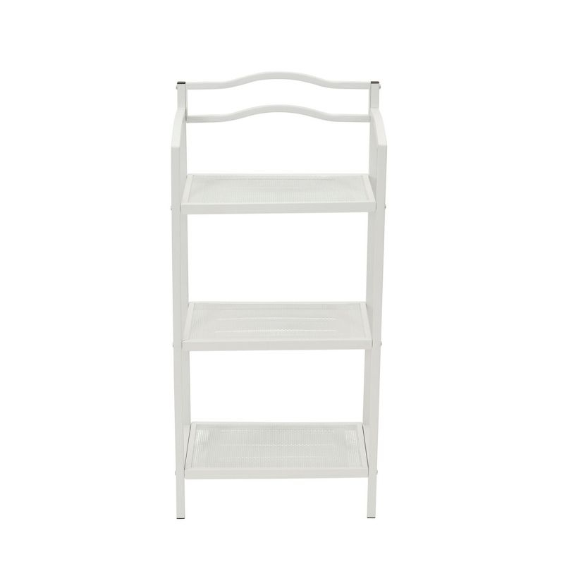 3-Tier Metal Bathroom Storage Shelf, White