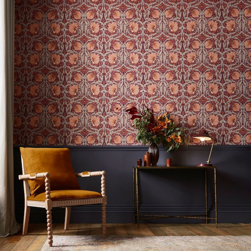 William Morris at Home Pimpernel Plum Wallpaper