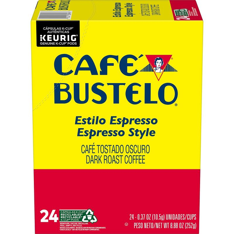 Café Bustelo Espresso Dark Roast Coffee - Keurig K-Cup Pods - 24ct