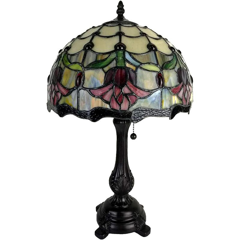 Amora Lighting Tiffany Style Tulips Table Lamp 19" Tall
