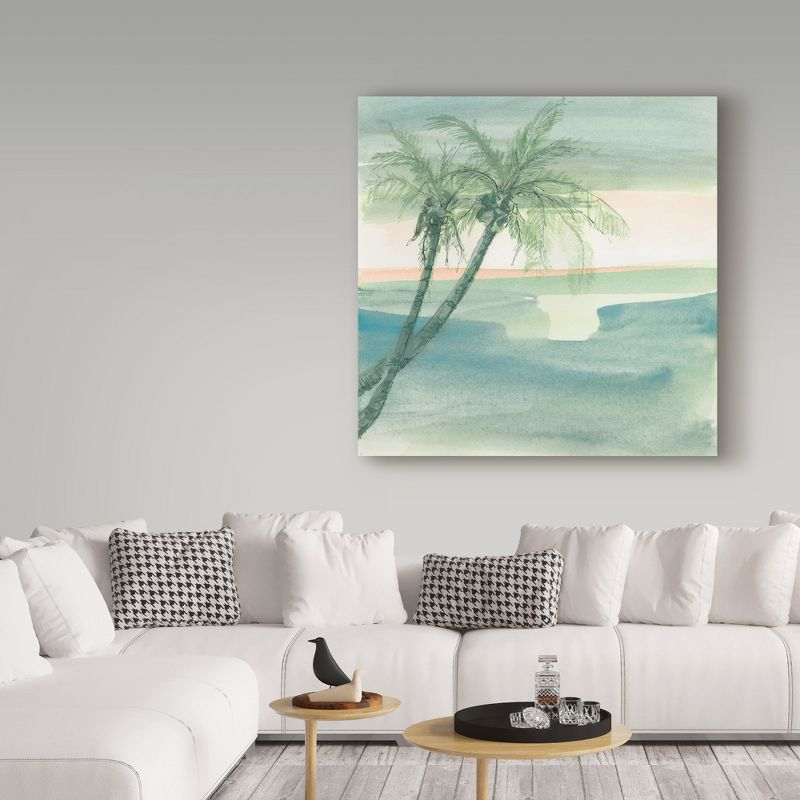 Trademark Fine Art -Chris Paschke 'Peaceful Dusk I Tropical' Canvas Art