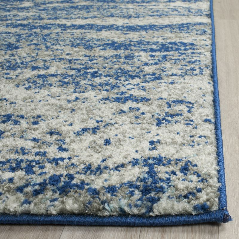 Evoke EVK272 Power Loomed Area Rug Navy / Ivory 6'-7" X 9' - Safavieh.