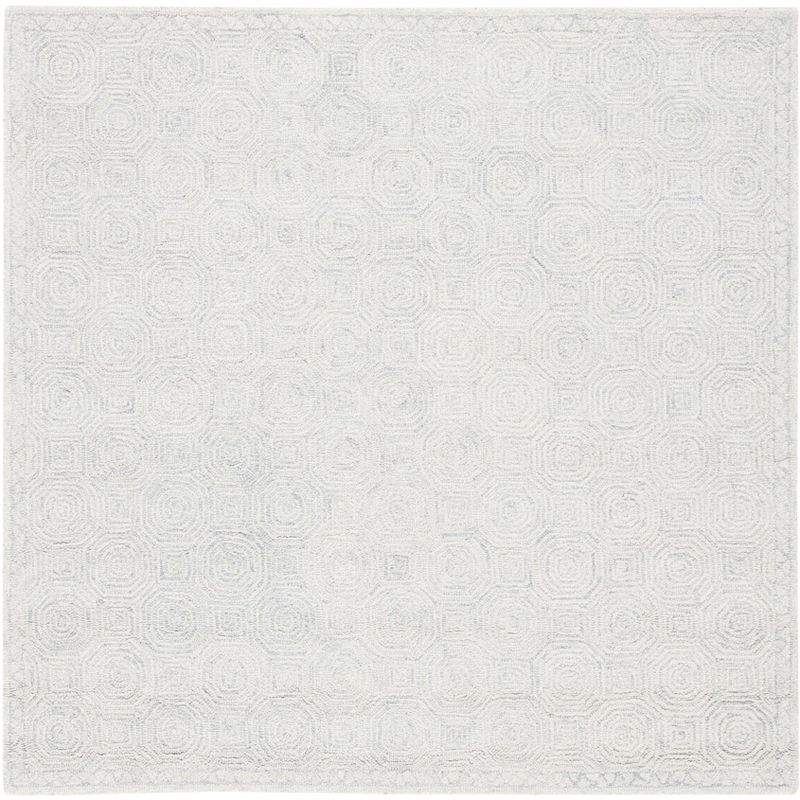 Micro-Loop MLP527 Hand Tufted Indoor Area Rug - Silver/Grey - 5'x5' - Safavieh