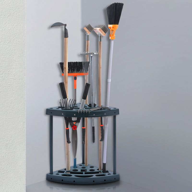 VEVOR Garden Tool Organizer, 19 Slots, Yard Tool Tower Rack for Garage Organization and Storage, Hold Long-Handled Tool/Rake/Broom/Shovel