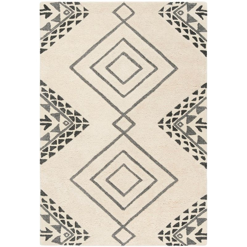 Casablanca CSB301 Hand Tufted Indoor Area Rug - Ivory/Grey - 4'x6' - Safavieh