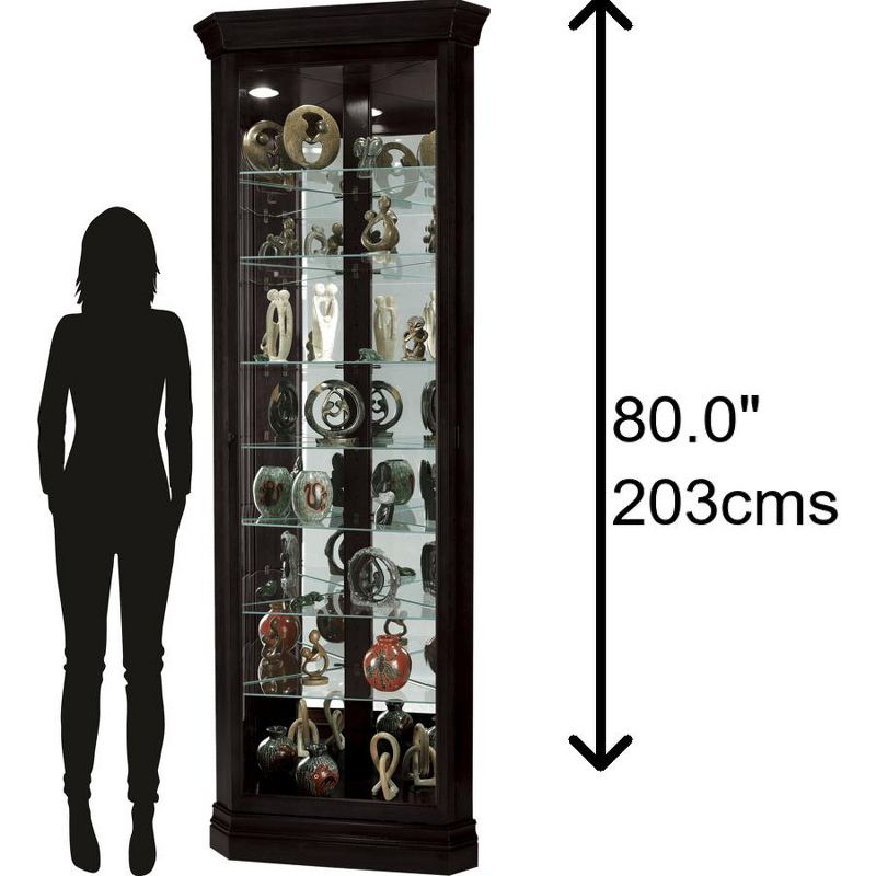 Howard Miller Duane Curio Cabinet 680487 Black Satin