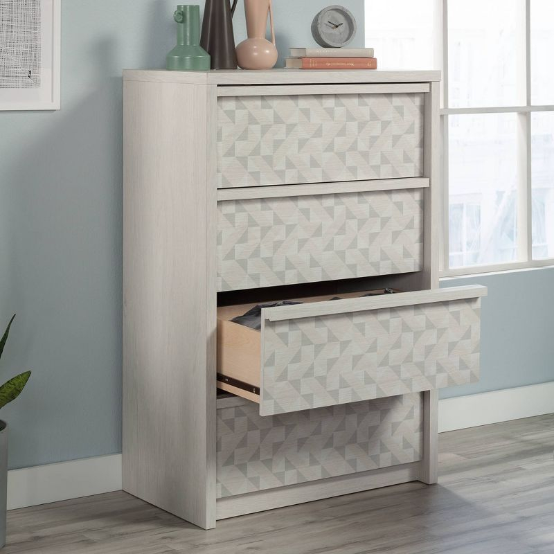 Harvey Park 4 Drawer Chest Glacier Oak - Sauder: Minimalist Design, Metal Runners, T-Lock Assembly