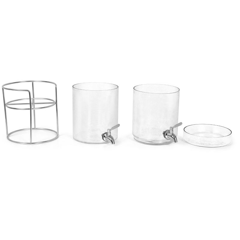 BirdRock Home 2 Gallon Stacking Beverage Dispenser with Stand and Lid - Stainless Steel