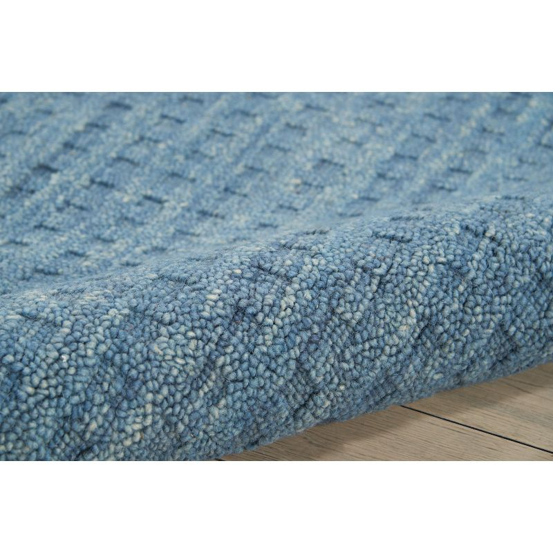 Nourison Perris Textured Indoor Area Rug Denim 5' x 7'6"