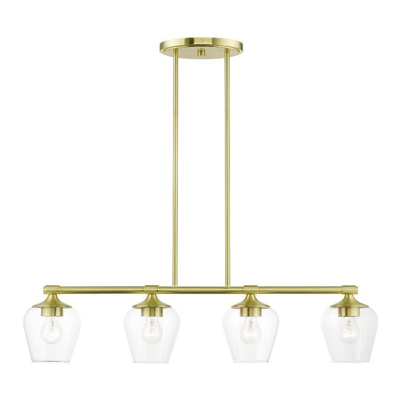 Livex Lighting Willow 4 - Light Chandelier in  Satin Brass