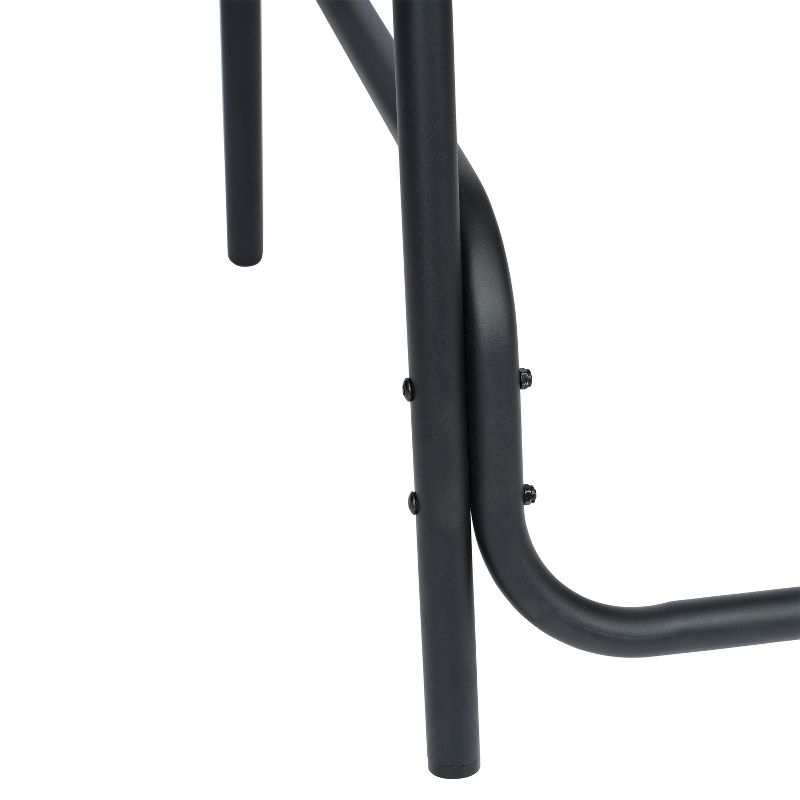 Emma and Oliver Indoor/Outdoor Restaurant Style Rattan Barstool in Black