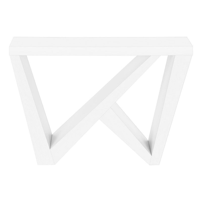 Monarch Specialties Accent Table Console Entryway Narrow Sofa Living Room Bedroom White Laminate Contemporary Modern