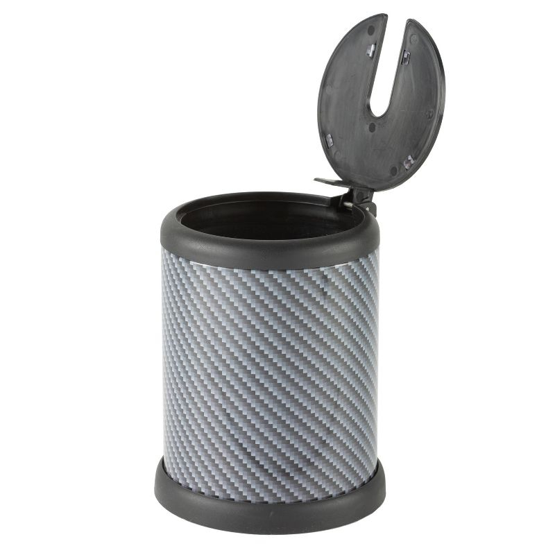 Toilet Brush with Self Closing Lid Carbon - Bath Bliss: Polypropylene Bathroom Cleaner & Holder Set